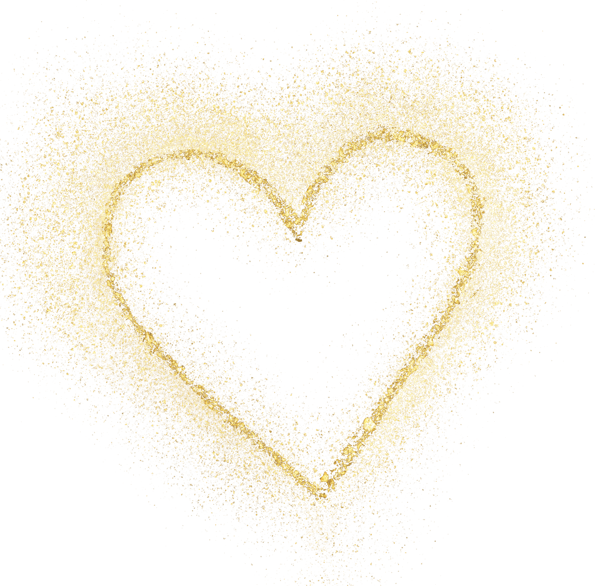 gold glitter shiny sprinkles heart